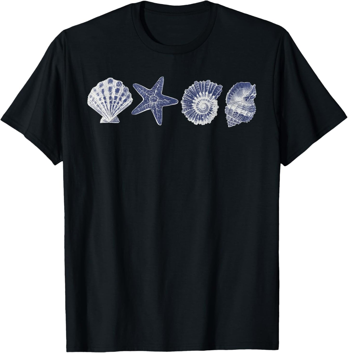 Sea Shells 90s Vintage Style Retro Y2k Ocean Shell Ocean T-Shirt