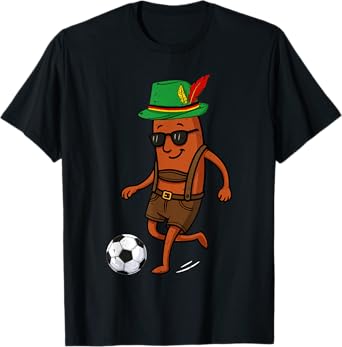 Wurst Sausage Playing Softball Oktoberfest Festival Men Boys T-Shirt