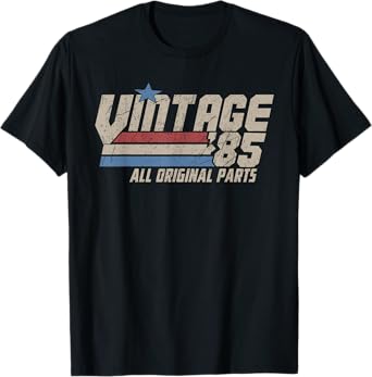 Vintage 1985 All Original Parts, Retro 40 Years Old Gifts T-Shirt