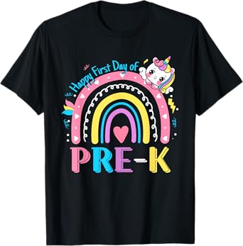 Pre-K First Day to School Team Pre K Unicorn Girl Kids T-Shirt