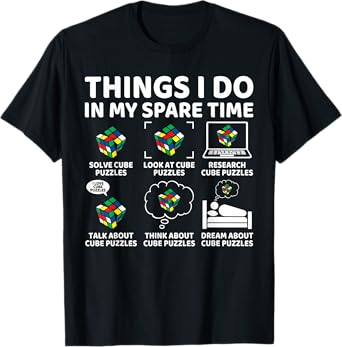 Things I Do in My Spare Time Funny Cube Puzzle Speed Cubing T-Shirt