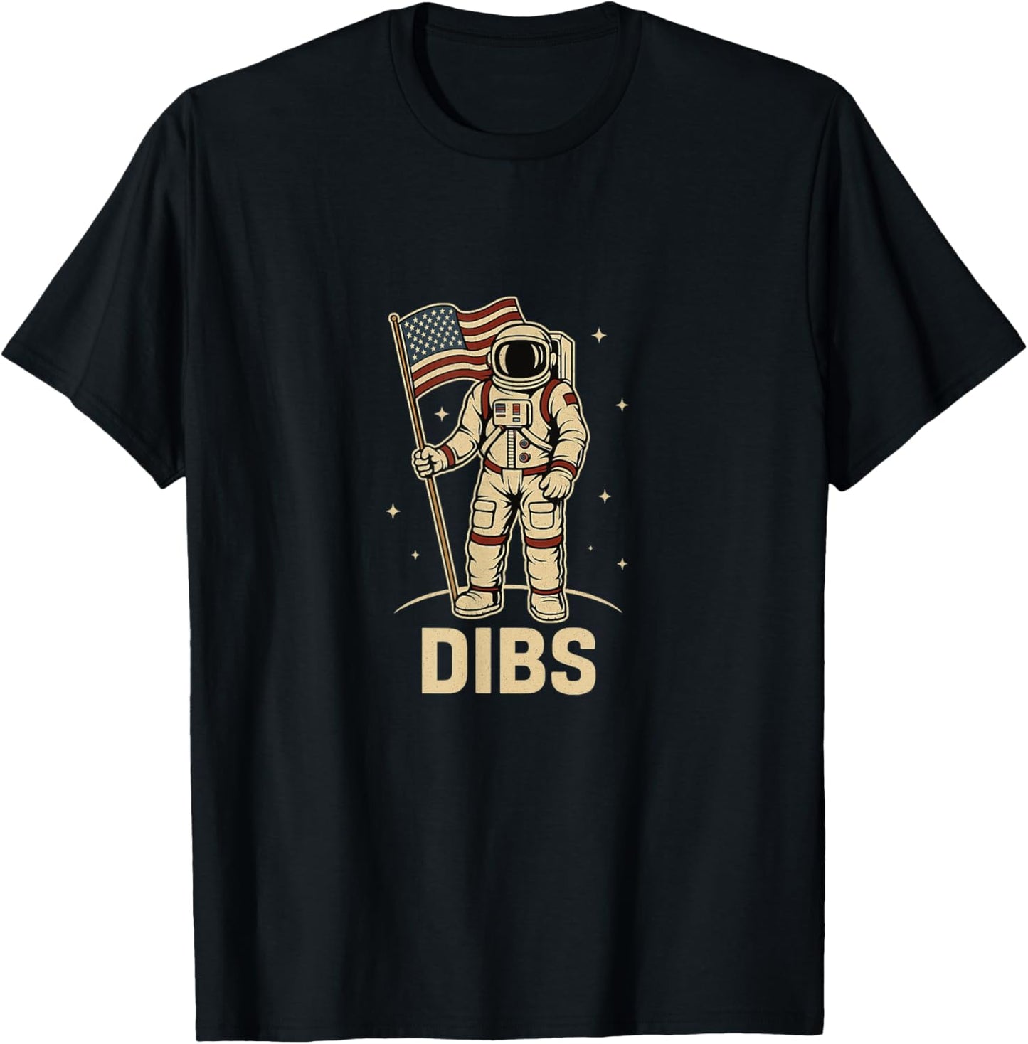 Funny Astronaut Moon Landing – Retro Space Dibs Design T-shirt