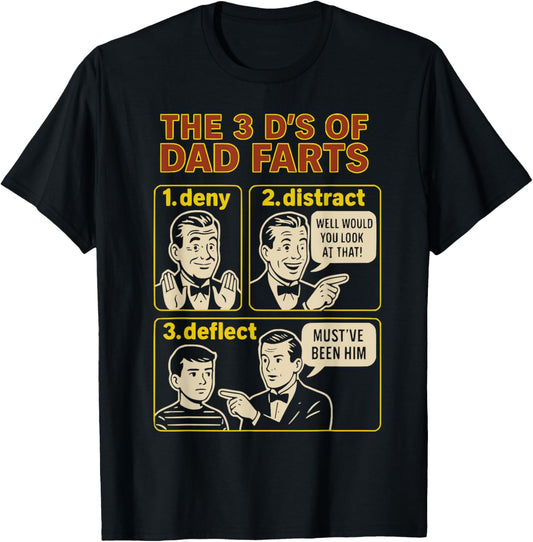 Vintage Dad Fart Funny Father's Day Farting Humor Gag Retro T-Shirt