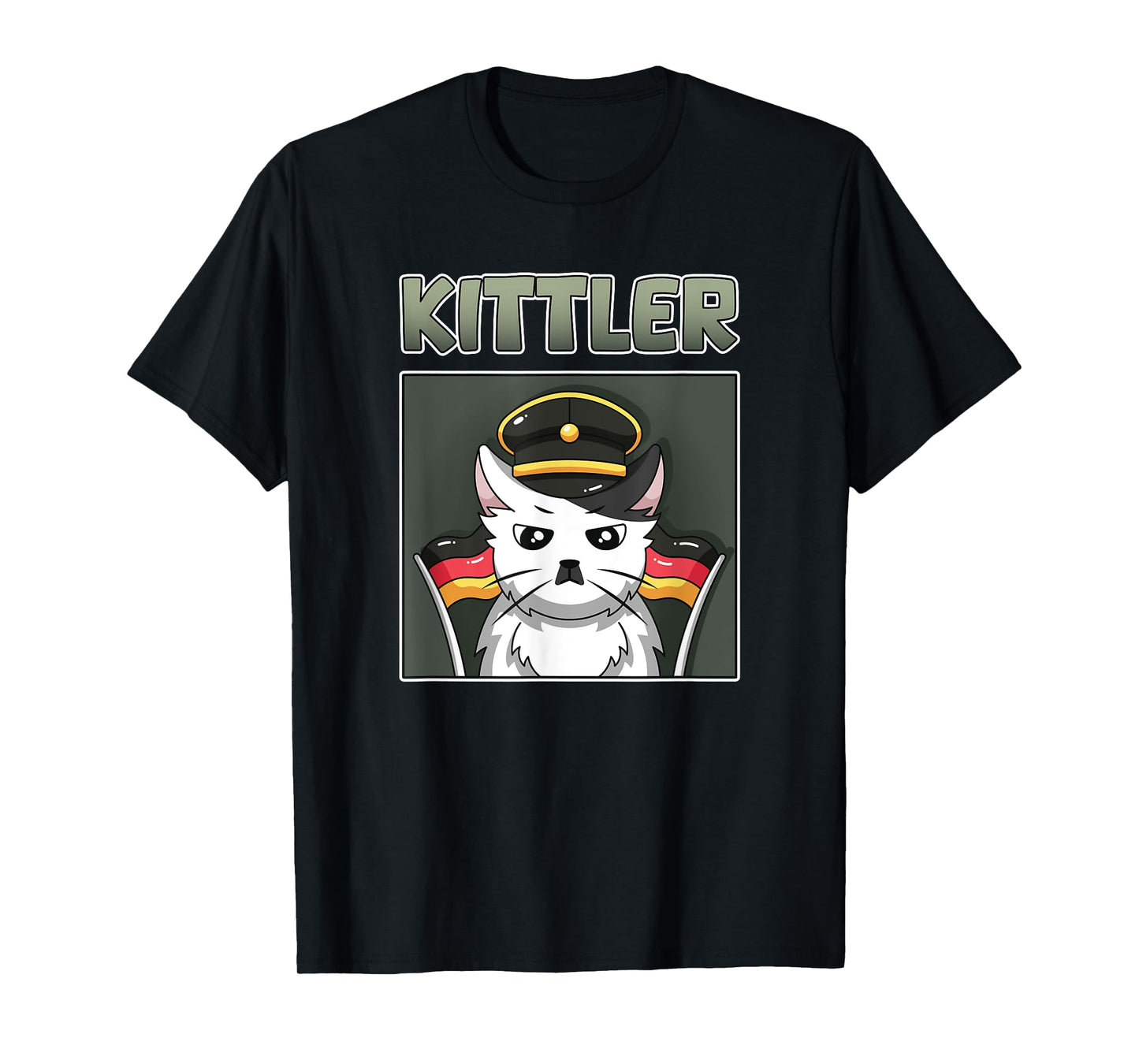 Kittler Cat Cool Grumpy Animal Viral Cartoon Kawaii Tee T-Shirt