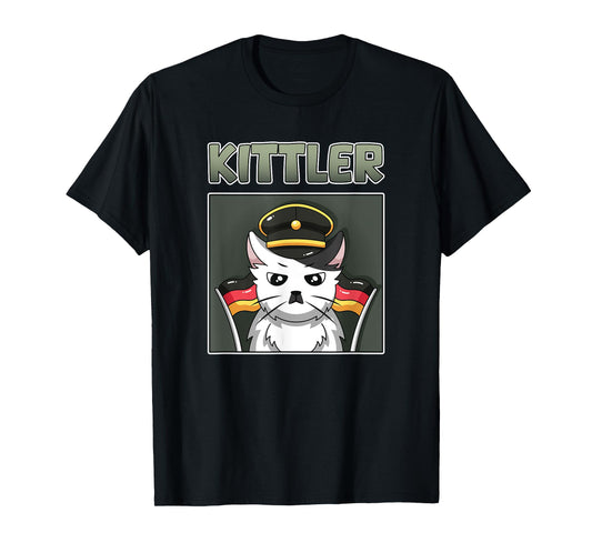 Kittler Cat Cool Grumpy Animal Viral Cartoon Kawaii Tee T-Shirt