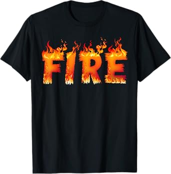 Fire and Ice Last Minute Halloween Matching Couple Costume T-Shirt