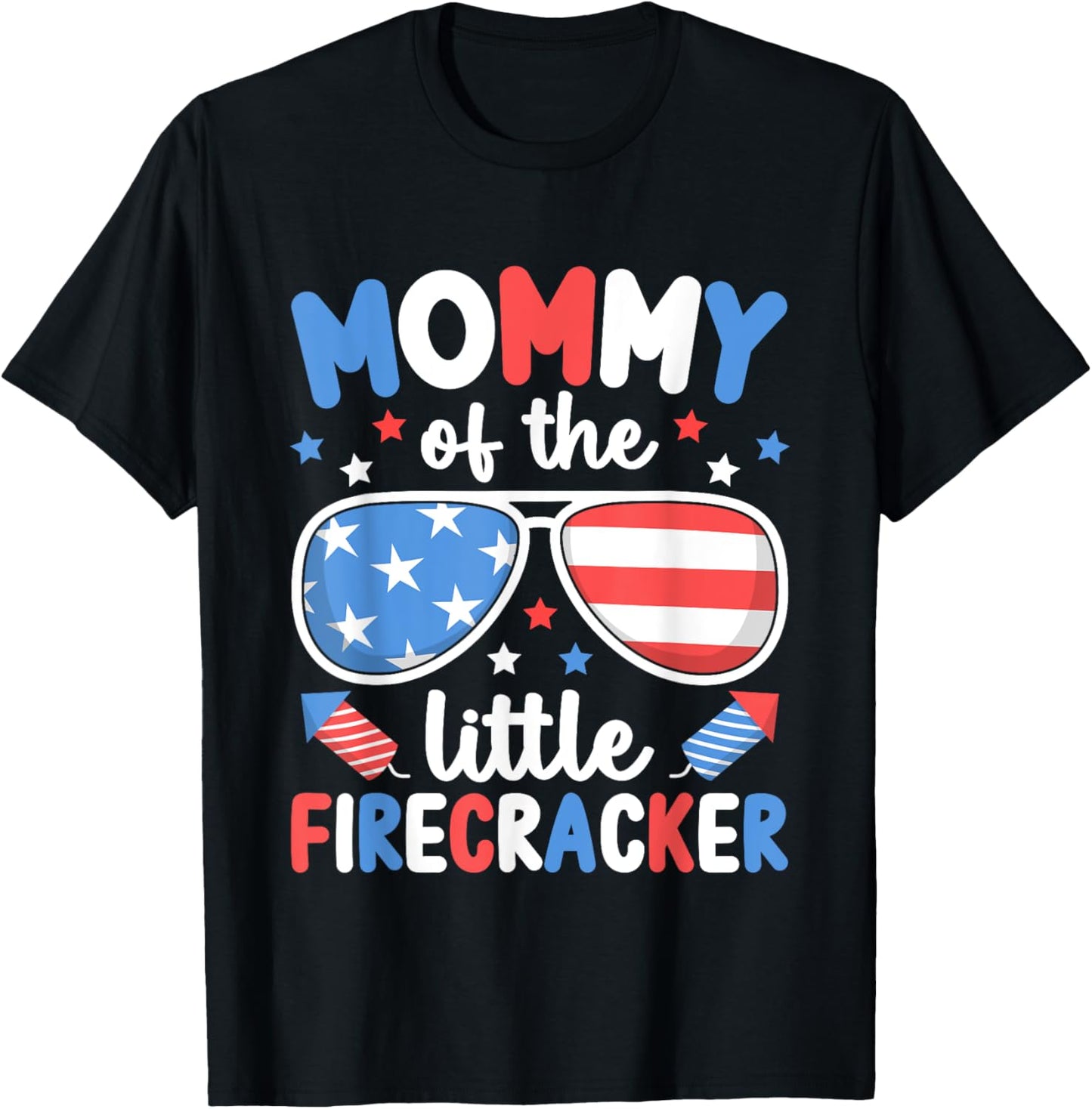 4th of July Birthday Party Mommy of The Little Firecracker T-Shirt