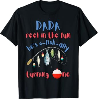 Dada Dad Fishing First Birthday O-fish-ally One 1st Bday T-Shirt