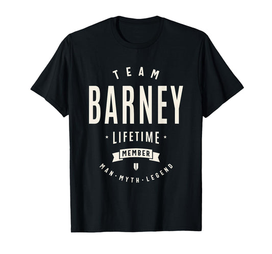 Team Barney Lifetime Member Funny Name Barney T-Shirt