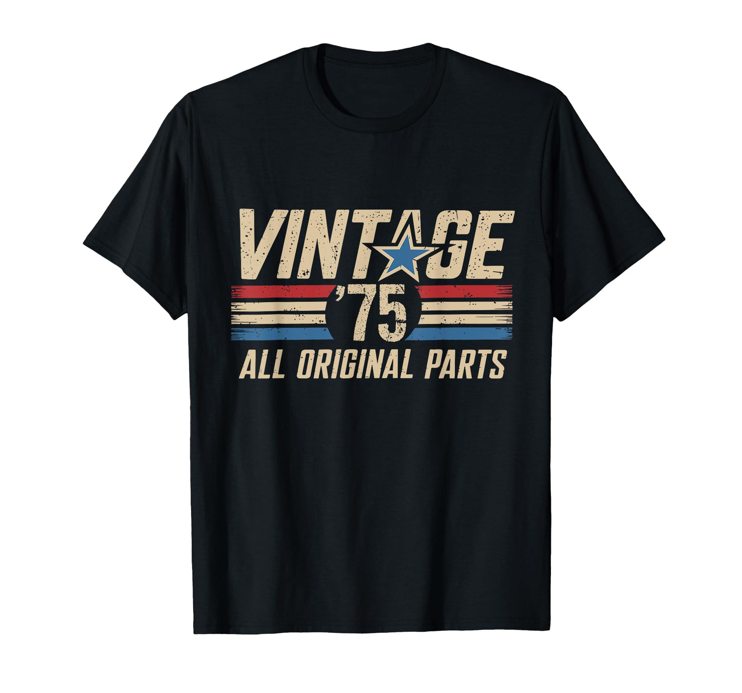 Retro Vintage 1975 All Original Parts 50th Birthday For Men T-Shirt