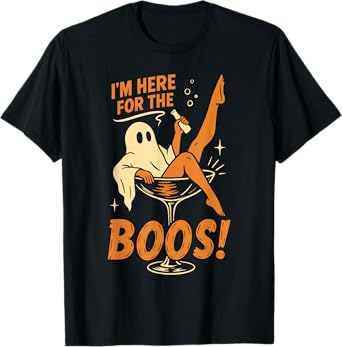 I'm Just Here for The Boos Funny Women Ghost T-Shirt