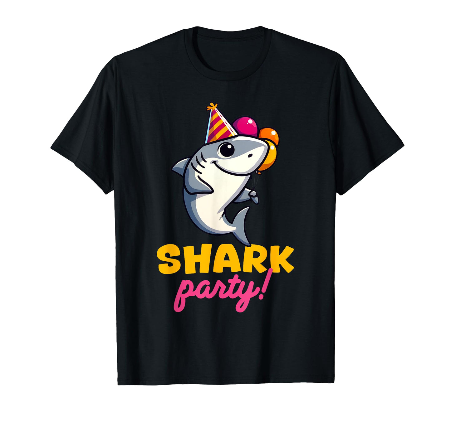 Cool Shark Party Birthday Beach Funny Shark Men Women Kids T-Shirt