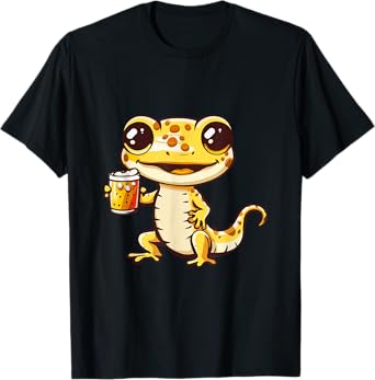Gecko With Beer | Funny Drinking Party T-Shirt