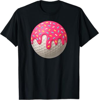 Funny Golf Ball Ice Cream Drip T-Shirt