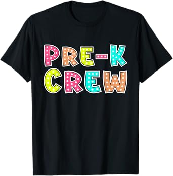 Pre-K Crew Teacher Team Squad Hello Back School Graduation T-Shirt