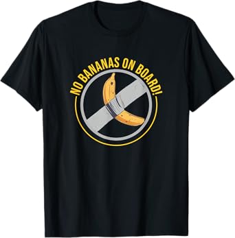 Fishing Boat Captain No Bananas Pun Humor T-Shirt