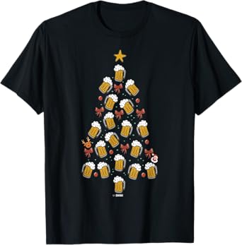 Beer Christmas Tree For Dad, Beer Christmas Men T-Shirt