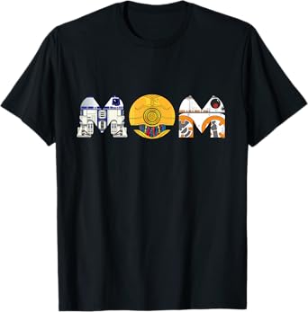 Star Wars Droids R2-D2 C-3PO BB-8 Mom Mother’s Day Birthday T-Shirt