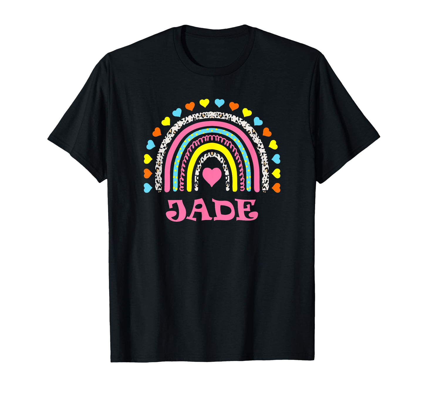 Jade Cute Colorful Rainbow Design for Girls Name Jade T-Shirt