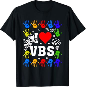 I Love VBS Summer Vacation Bible School Christian Teacher Men Women Kids T-Shirt