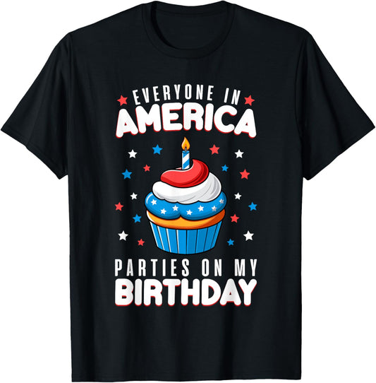 4th of July Birthday Party Boy Girl Fourth of July BDay USA T-Shirt
