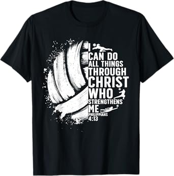 Funny Volleyball Christian Design For Men Women Boys Girls T-Shirt