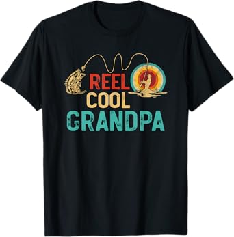 Reel Cool Grandpa Vintage Retro Fishing Funny Fisherman T-Shirt