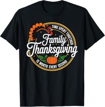 Family Thanksgiving 2025 Turkey Thankful Fall Autumn T-Shirt