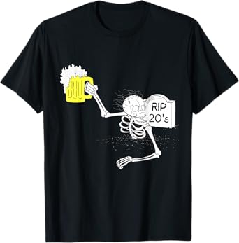Funny 30th Birthday | R.I.P. 20's Tombstone T-Shirt