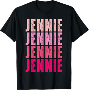 Vintage Jennie Personalized Name I Love Jennie T-Shirt