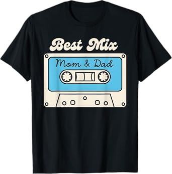 Best Mix Mom And Dad Retro Cassette Baby Father’s Day T-Shirt