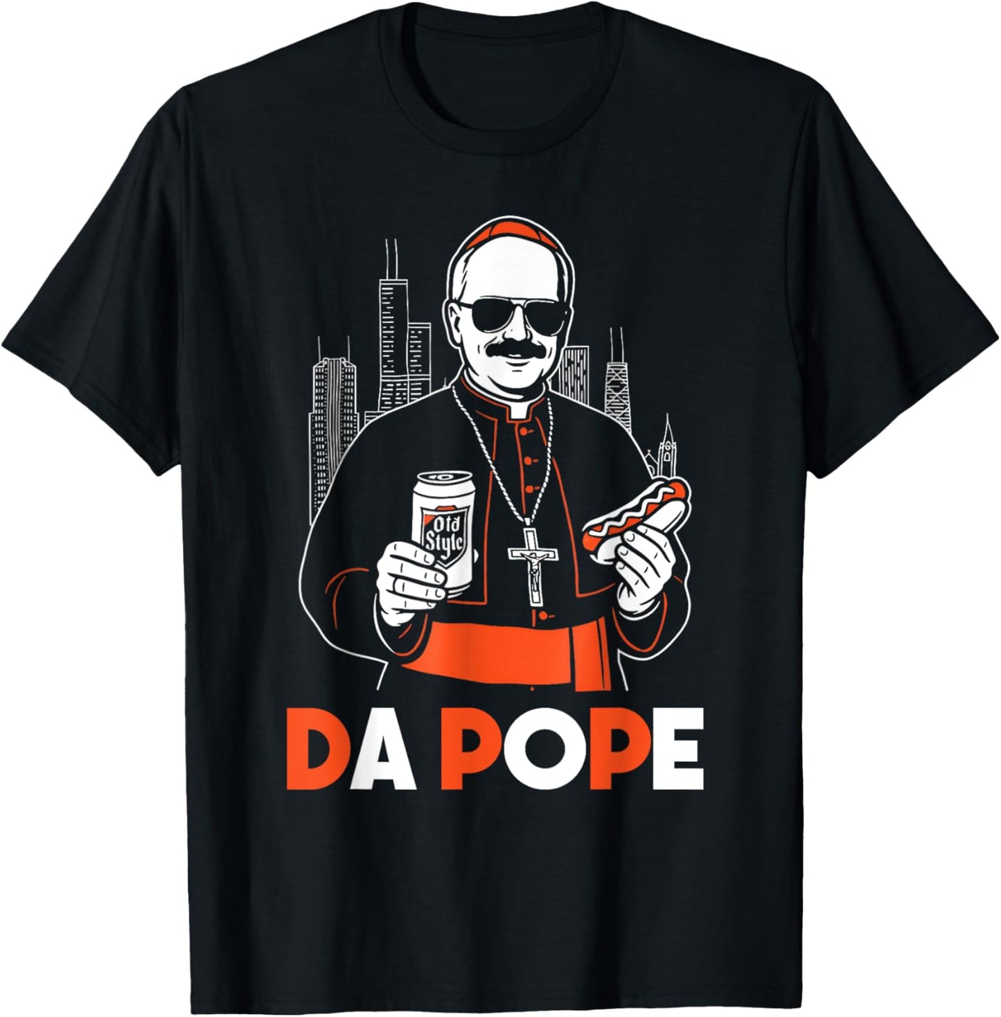 Funny Da Pope From America Chicago Pope Leo XIV Vintage T-Shirt