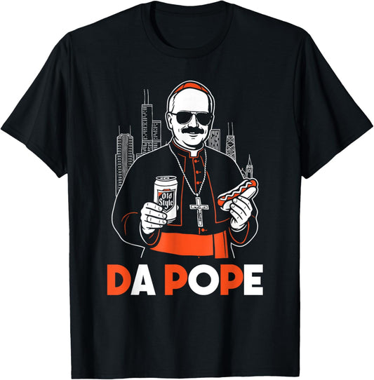 Funny Da Pope From America Chicago Pope Leo XIV Vintage T-Shirt