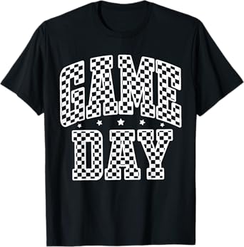 Game Day Checkered Touchdown American Football Thanksgiving T-Shirt