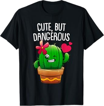 Cute Cactus Gift For Women Girls Plant Lovers Funny Cacti T-Shirt