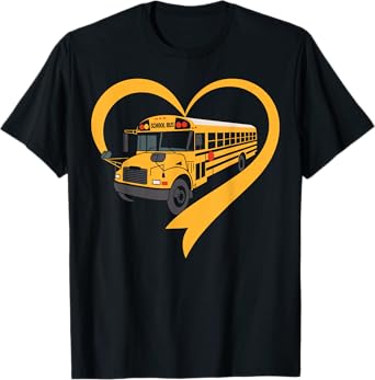 Heart School Bus Driver T-Shirt