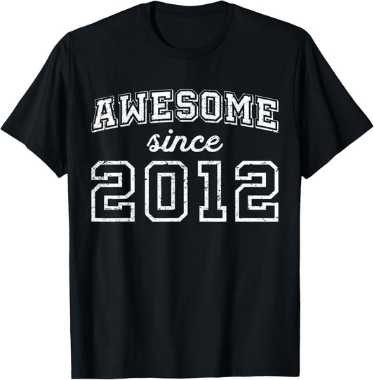 Awesome Since 2012 13th Birthday Boy 13 Teen Birthday T-Shirt