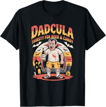 Funny Dadcula Halloween Dad Dracula Costume T-Shirt