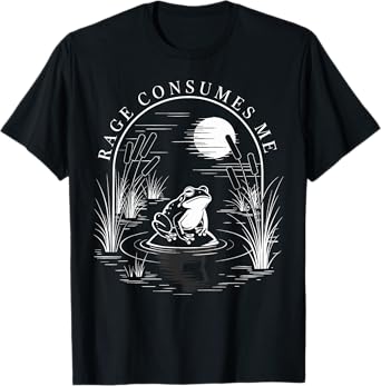 Rage Consumes Me Cute Funny Frog Vintage Lake Meme Retro T-Shirt
