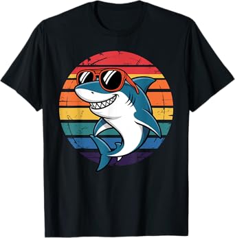 Cool Shark Art For Men Women Kids Boys Girls Shark Lover T-Shirt