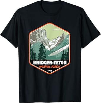 Bridger Teton National Forest Continental Divide Badge T-Shirt