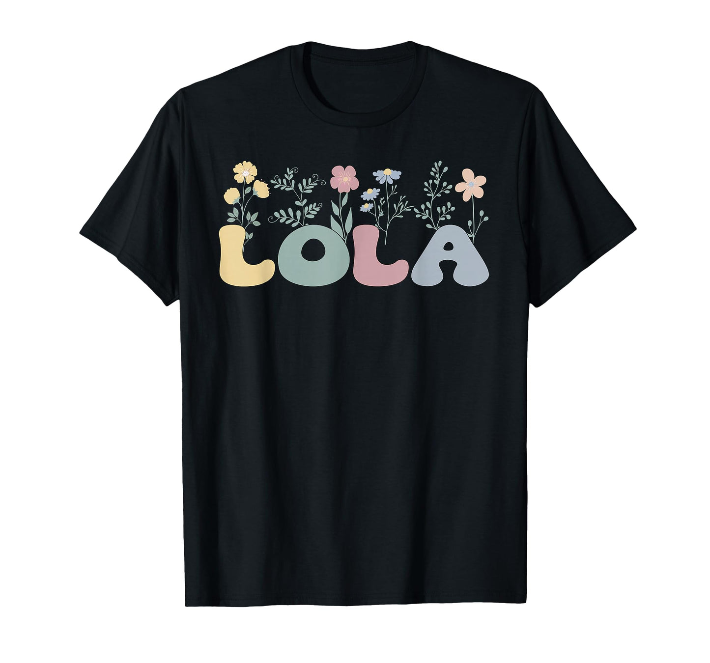 Groovy Lola Grandmother Flowers Lola Grandma T-Shirt
