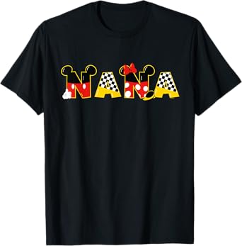 Disney Mickey Minnie Nana Grandma Gift Family Trip Vacation T-Shirt