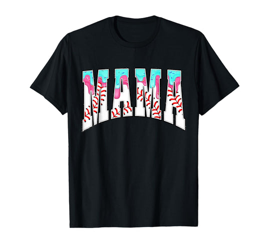 Baseball Mama Ice-Cream Dripping Gameday Mother's Day Mom T-Shirt