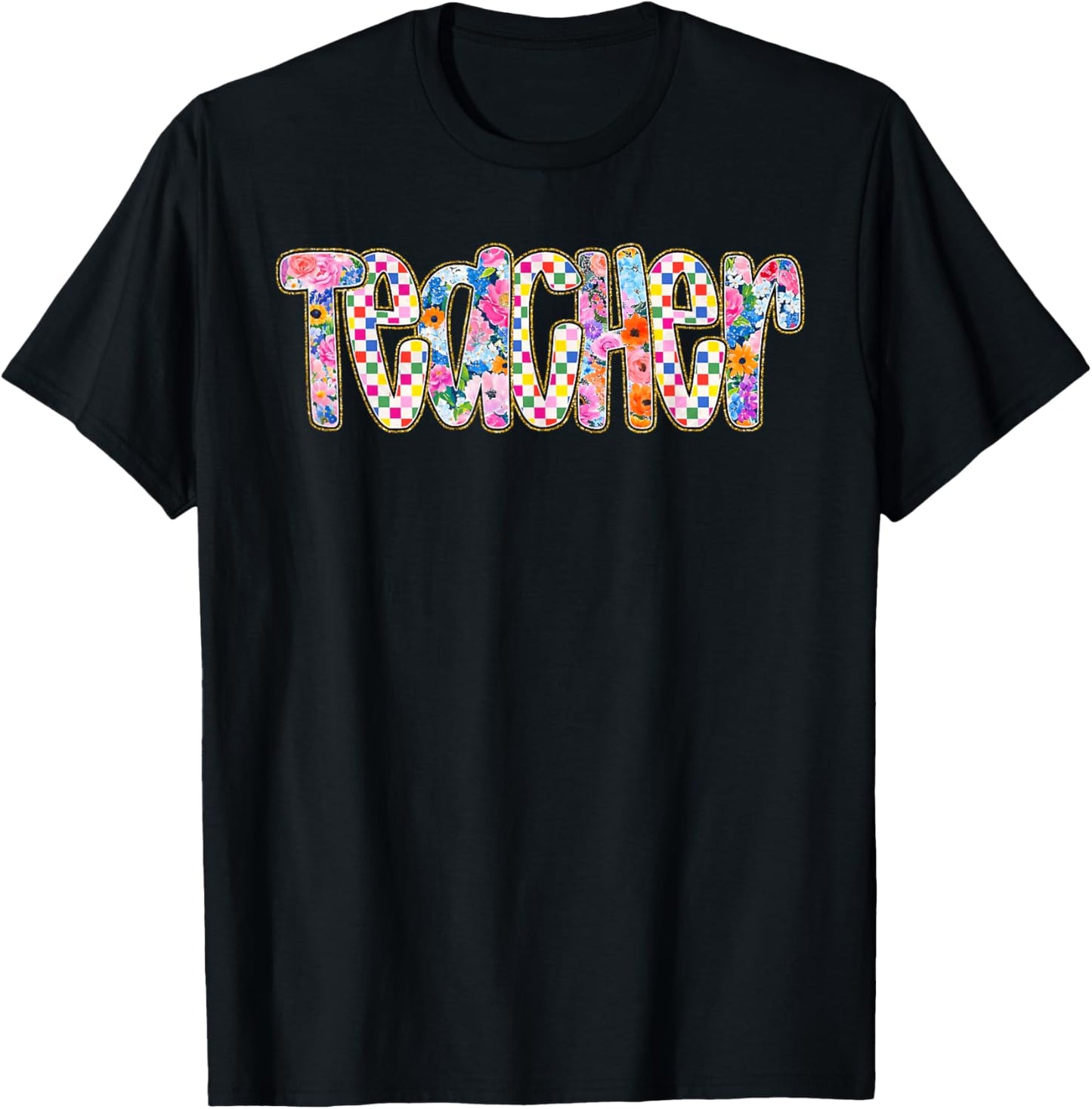Teaching Teacher Wildflower Happy First Day Back To School Floral Design T-shirt by TeeBrew