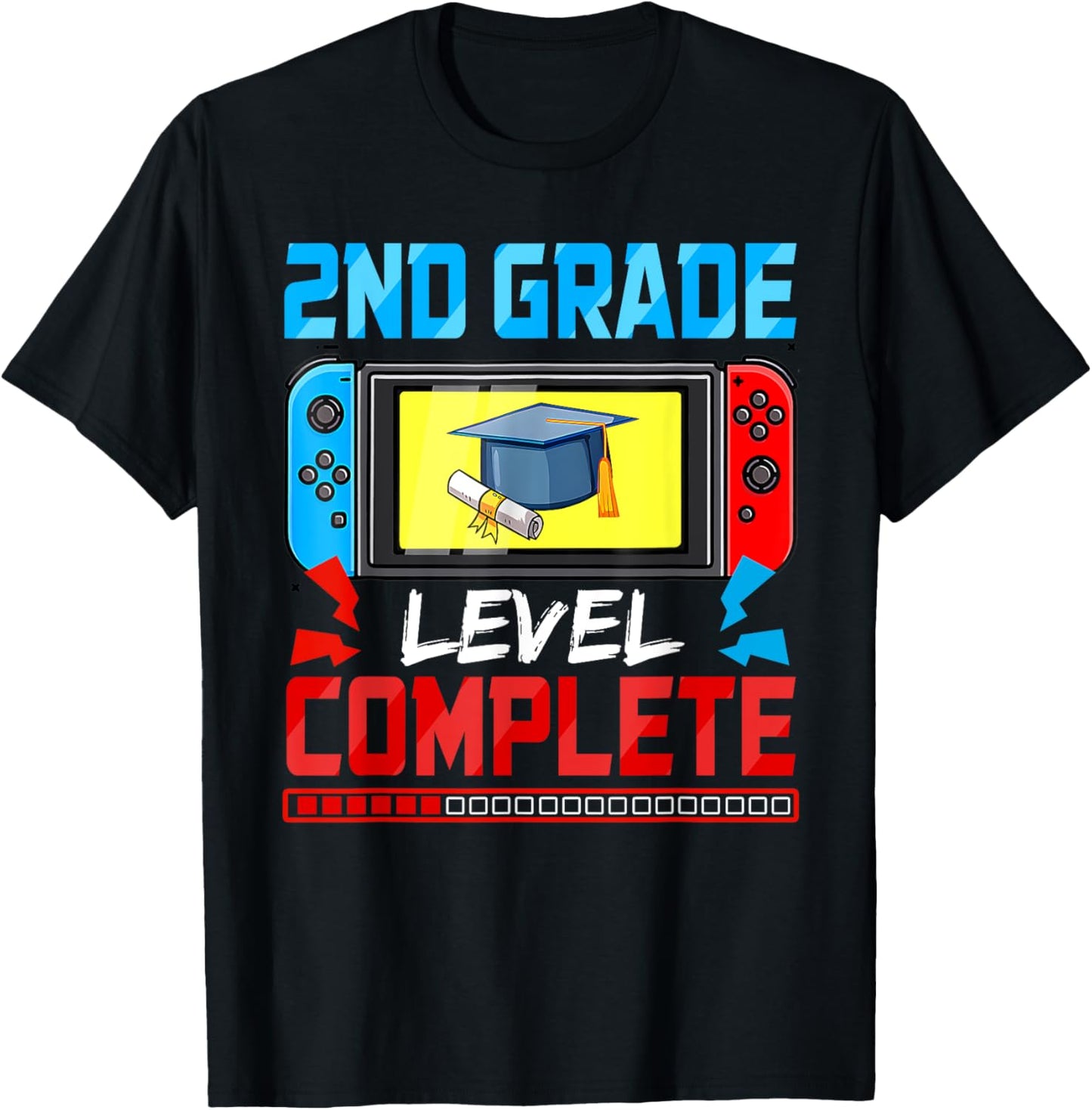 2nd Grade Level Complete Last Day Of School Video Game Boys T-Shirt