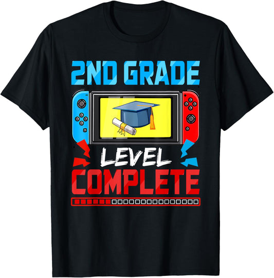 2nd Grade Level Complete Last Day Of School Video Game Boys T-Shirt