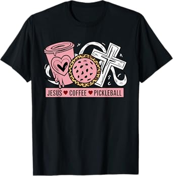 Jesus Coffee Pickleball T-Shirt
