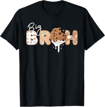 Big Bruh Cookies and Milk 1st Birthday Funny Cookies Milk T-Shirt