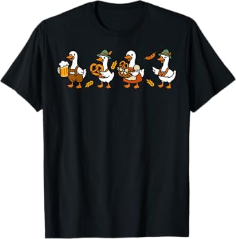 Oktoberfest Goose Prost Drinking German Festival Art T-Shirt